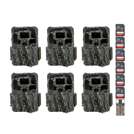 Browning Dark Ops Pro X 1080 Trail Camera with 32GB SD Card Bundle (6-Pack)