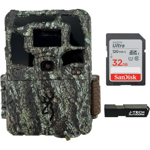 Browning Dark Ops Pro X 1080 Trail Game Camera Bundle Includes 32GB Memory Card and J-TECH Card Reader (24MP) | BTC6PX1080 