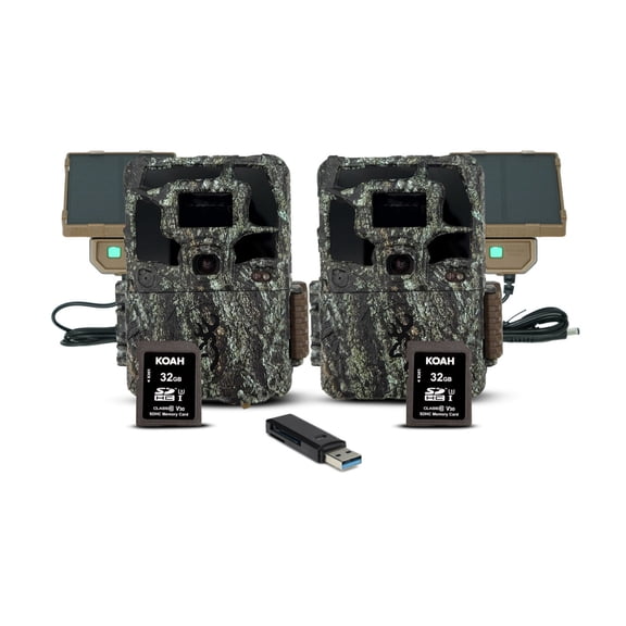 Browning Dark Ops Pro X 1080 Trail Motion-Activated Camera (2-Pack) with Accessories Bundle