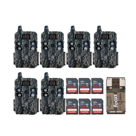 Browning Defender Ridgeline Pro Trail Camera Bundle with Accessories (6-Pack)