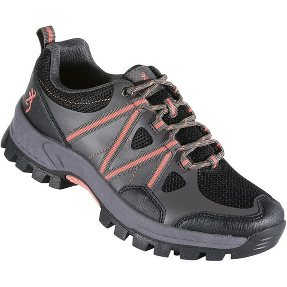 Browning Glenwood Trail Low Hiking Shoes Black/Living Coral US Women’s Size 8.5