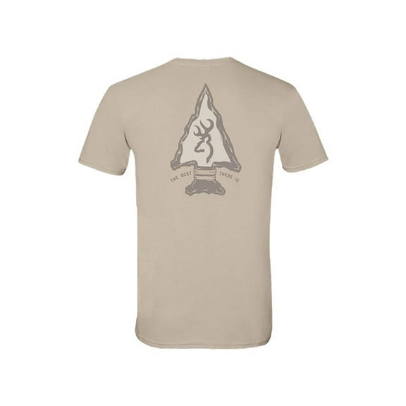 Browning Men's Arrowhead Short Sleeve T Shirt Sand Medium