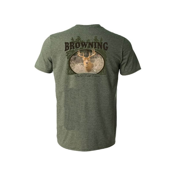 Browning Men's Browning Whitetail Short Sleeve T Shirt Military Green Medium