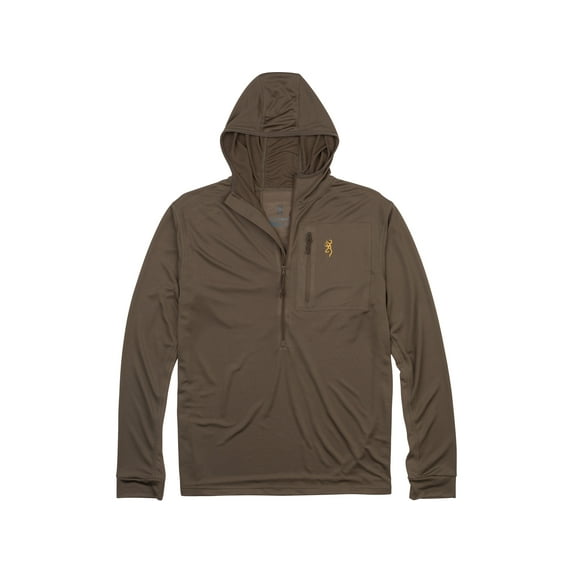 Browning Men's Early Season Quarter Zip Hoodie Major Brown 2XL