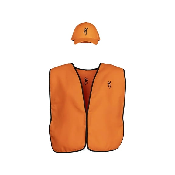 Browning Men's Hat/Hunting Vest Combo Blaze Orange One Size Fits Most