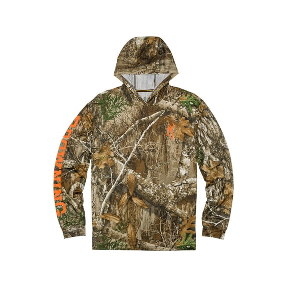 Browning Men's Hooded Tech Long Sleeve Shirt Realtree EDGE 2XL