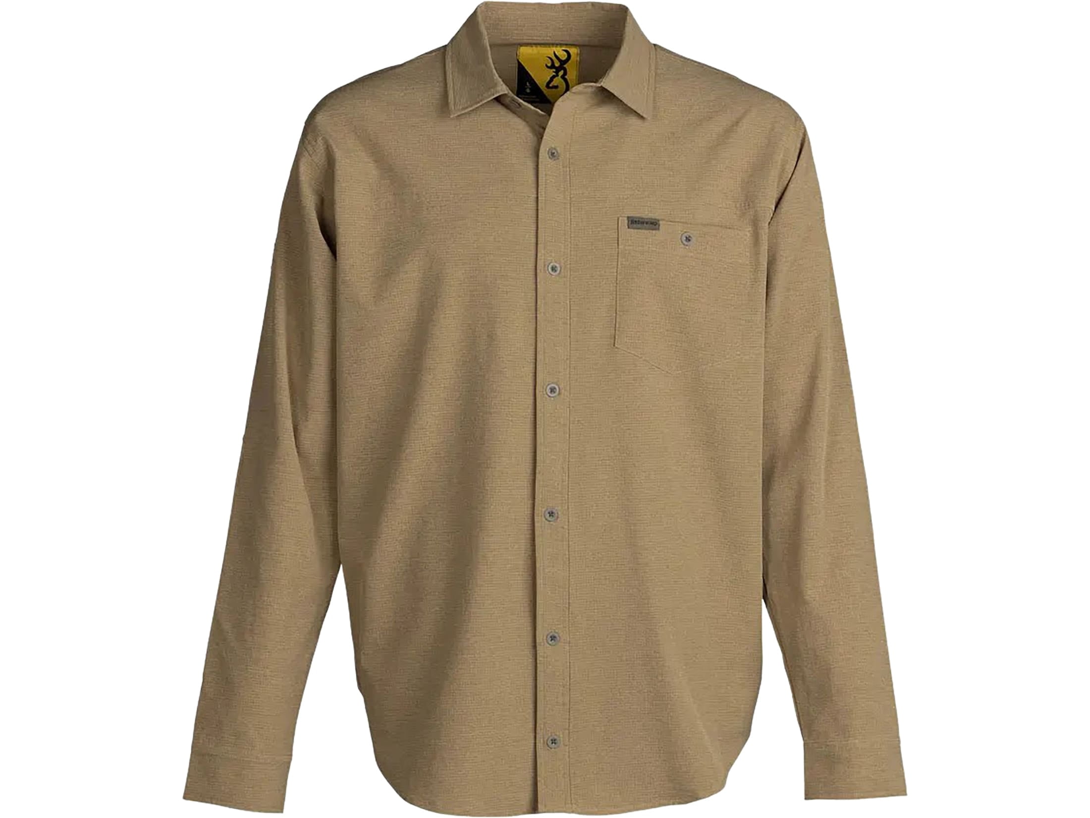 Browning Men's Lightweight Long Sleeve Shirt Tan Large