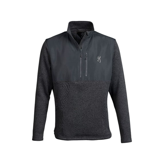 Browning Men's Spider Knit Quarter Zip Shirt Gray 2XL