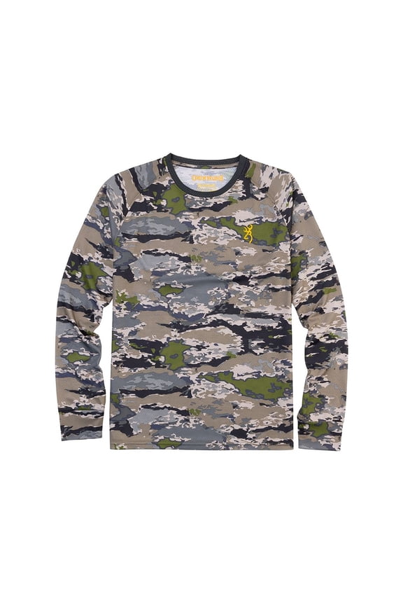 Men's Tech Long Sleeve Crew Neck T Shirt OVIX Camo XL