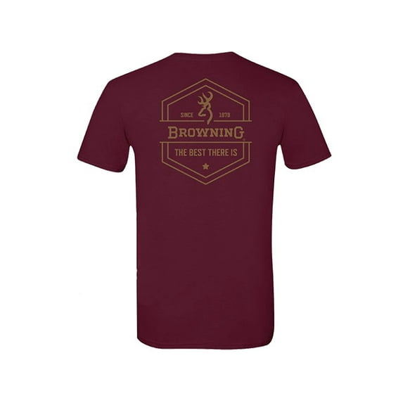 Browning Men's The Best Shield Short Sleeve T Shirt Maroon Large