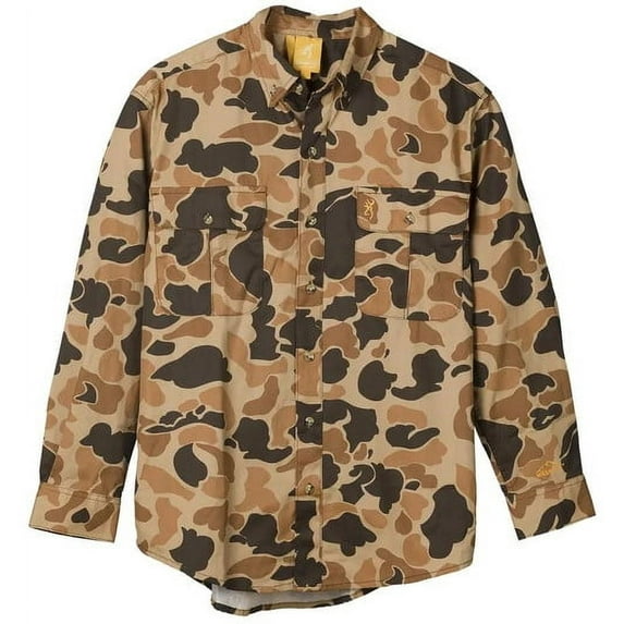 Browning Men's  Wasatch CB Long Sleeve Shirt Vintage Tan 2XL