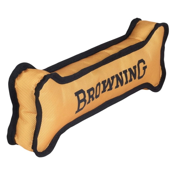 Browning Pet Training Tool, Durable Dog Toys for Tug and Fetch, Canvas Bone (Browning Gold), Large