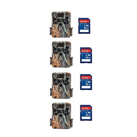 Browning Strike Force 850 Extreme Trail Camera (4 Pack) + 16GB SD Card (4 Pack)