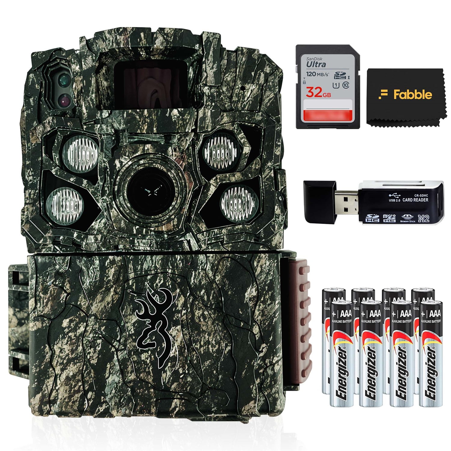 Browning Strike Force FHDR 40MP Trail Camera Bundle with 32GB SDHC