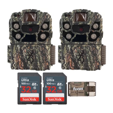 Browning Strike Force Full HD Hunting Trail Camera (2-Pack) with 32GB Memory Card (2-Pack) and Card Reader