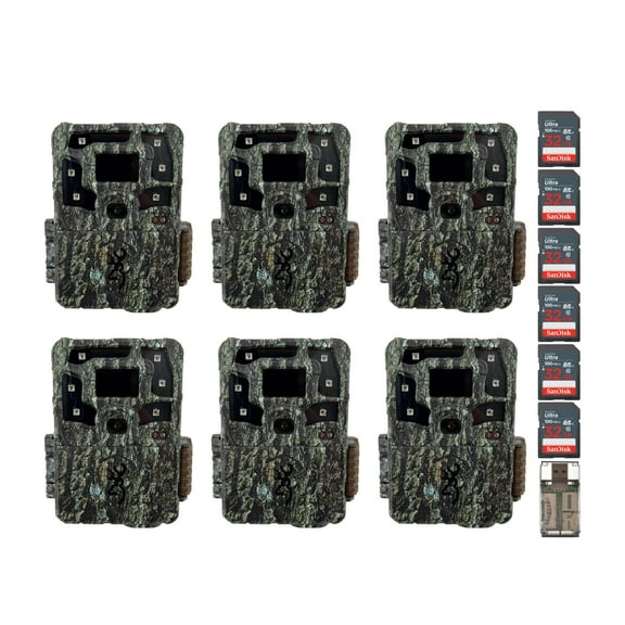 Browning Strike Force Pro X 1080 Trail Camera with 32GB, and SD Card (6-Pack)