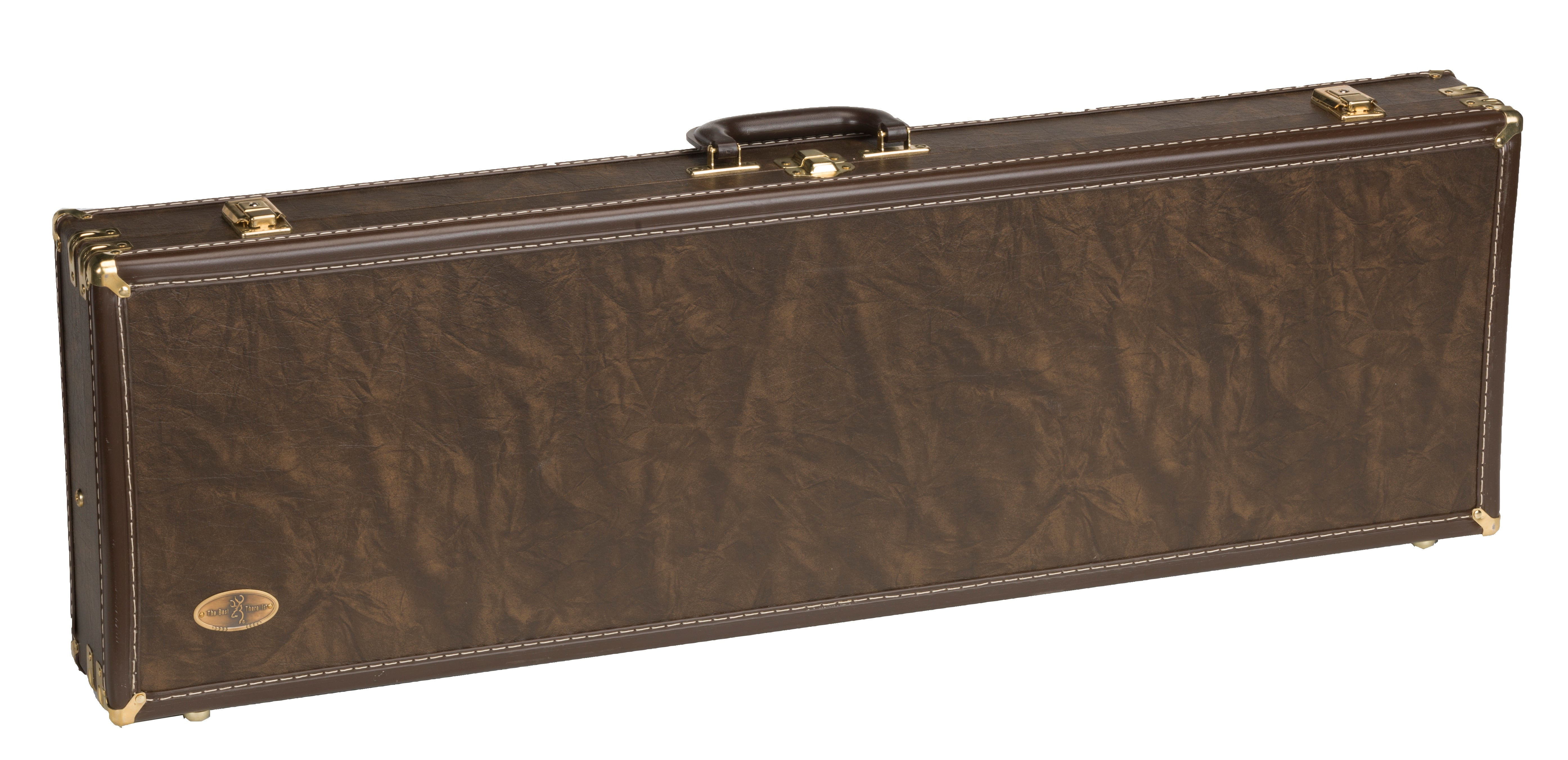 Browning Traditional Auto/Pump Takedown Shotgun Hard Case for Shotguns with Barrels up to 32", Fleece-Lined Interior, Brass-Plated Hardware, Brown - 142821