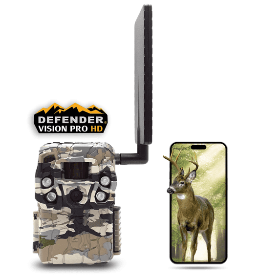 Browning Trail Camera Defender Wireless Vision Pro HD Cellular Trail Camera, 24 MP, Dual SIM Trail Camera, 110ft Night Detection Range