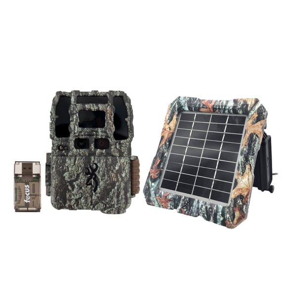 Browning Trail Camera-Dark Ops Pro DCL NANO Bundle with Solar Power and Card Reader (3 Items)