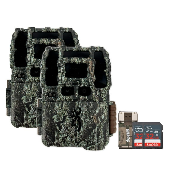 Browning Trail Camera-Dark Ops Pro DCL NANO Trail Camera 2-Pack Bundle with Two 32GB Cards and Card Reader