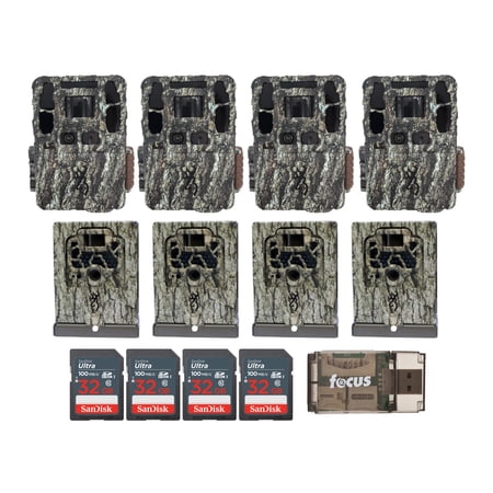 Browning Trail Camera Dark Ops Pro DCL Trail Cameras (4-Pack) with Accessories