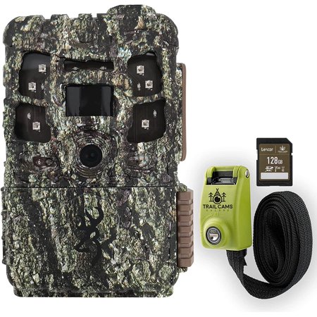 Browning Trail Camera Defender Pro Scout MAX, ATT and Verizon BTC-PSM Bundle Includes 128GB SD Card & Steel Strap