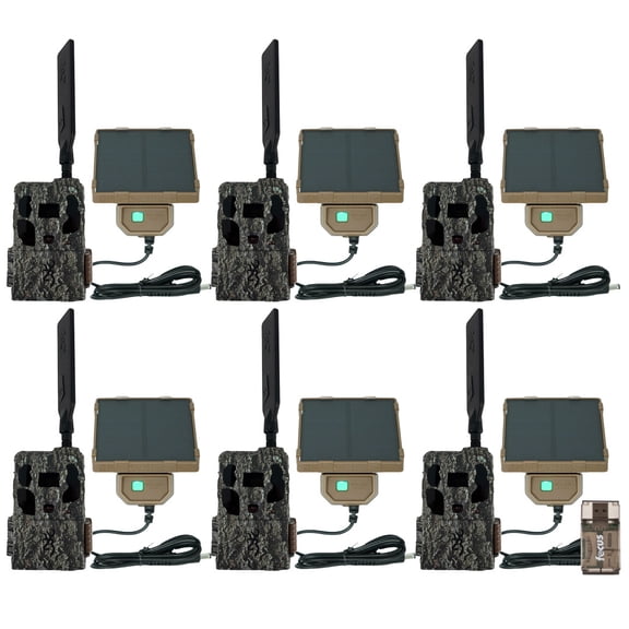 Browning Trail Camera Defender Wireless Pro Scout Max HD AI 46MP with Universal Solar Power Pack and Card Reader