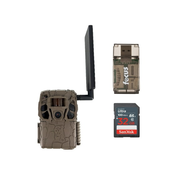 Browning Trail Camera Defender Wireless Vision Pro HD Livestream Bundle with Card Reader and Memory Card (3 Items)