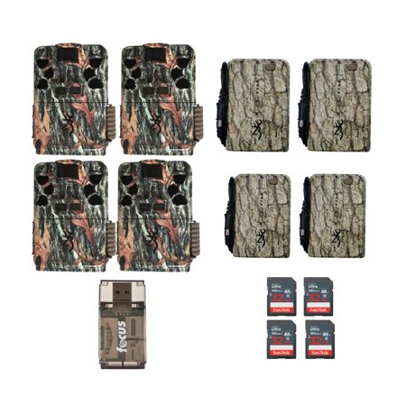Browning Trail Cameras 24MP Recon Force Patriot Battery Pack Bundle (4-Pack)