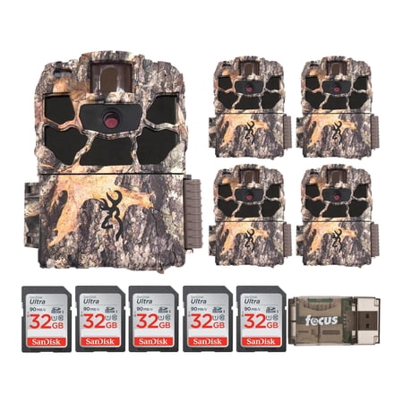 Browning Trail Cameras Dark Ops Max HD Plus Trail Camera (5-Pack) w/ 32GB Bundle