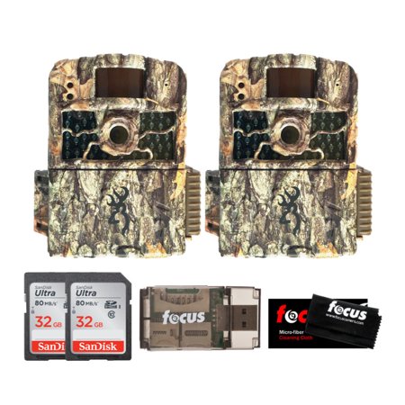 Browning Trail Cameras Strike Force HD MAX (2-Pack) w/ 32GB SD Card Bundle