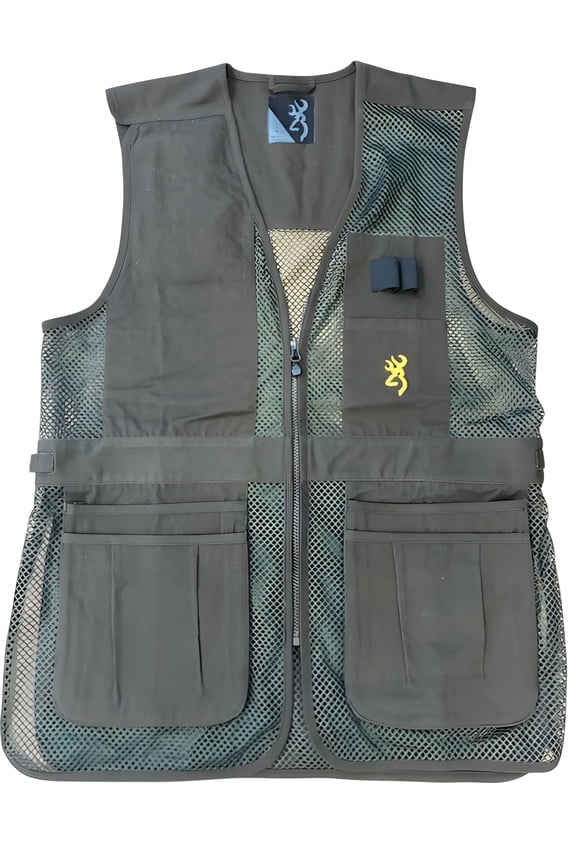 Trapper Creek Mesh Shooting Vest Brown Large