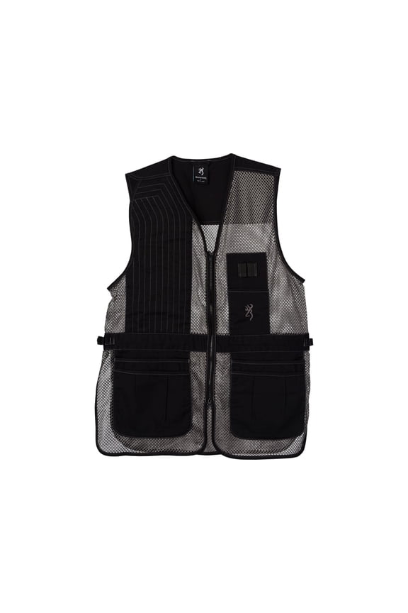 Trapper Creek Shooting Safety Vests, XL, Polyester Black Grey