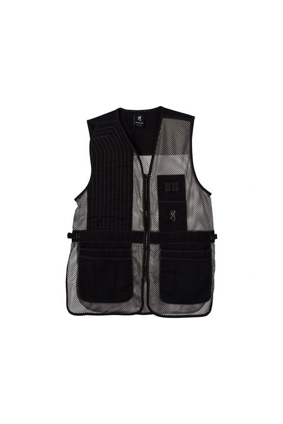 Trapper Creek Shooting Safety Vests, XL, Polyester Black Grey