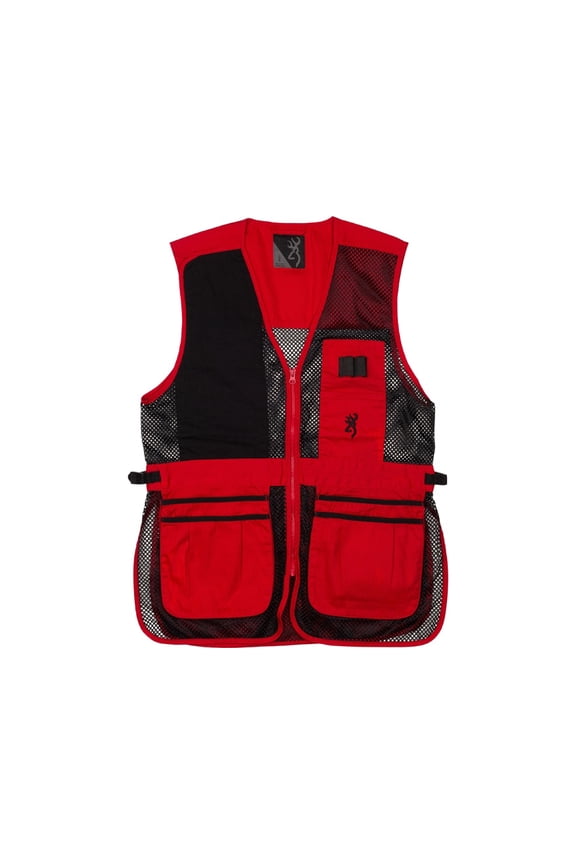 Men's Trapper Creek Shooting Vest Right Hand Cotton/Polyester Red/Black Large