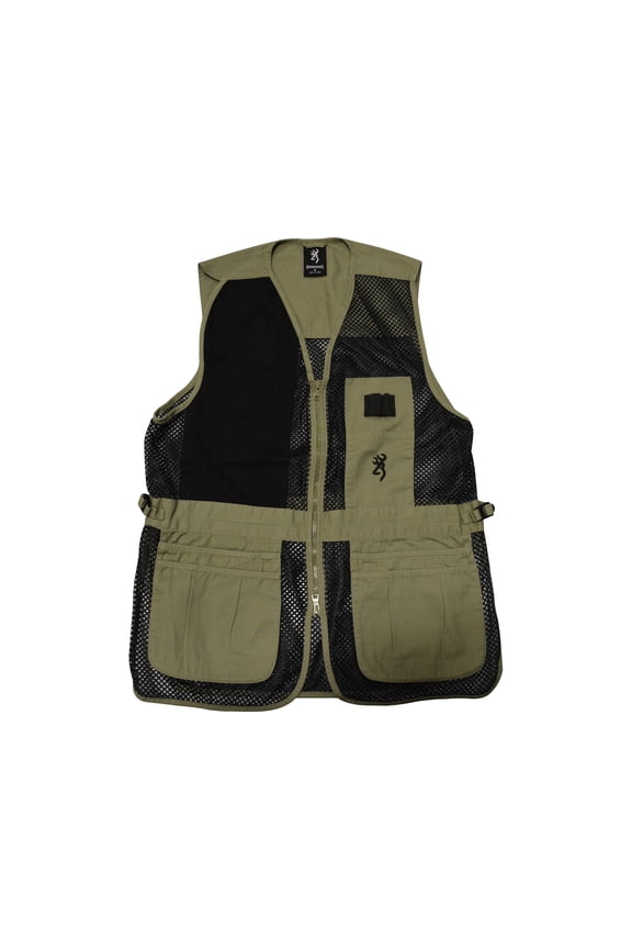 Men's Trapper Creek Mesh Shooting Vest Right Hand Polyester/Cotton Sage/Black 2XL