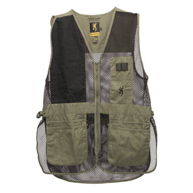 Browning Trapper Creek Shooting Vest Sage Black Size Large 3050265403