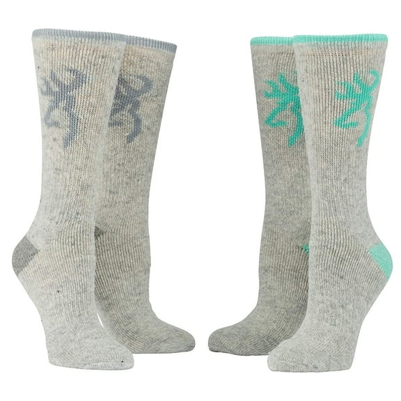 Browning Women's Heavyweight Wool Blend Boot Socks 2-Pack - Medium