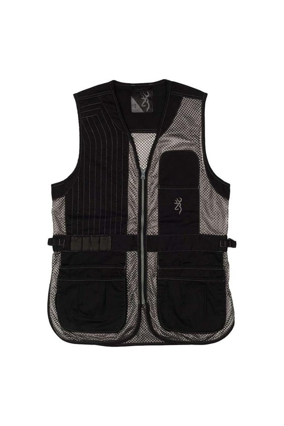 Browning Women's Trapper Creek Shooting Vest Right Hand Cotton/Polyester Black/Gray XL