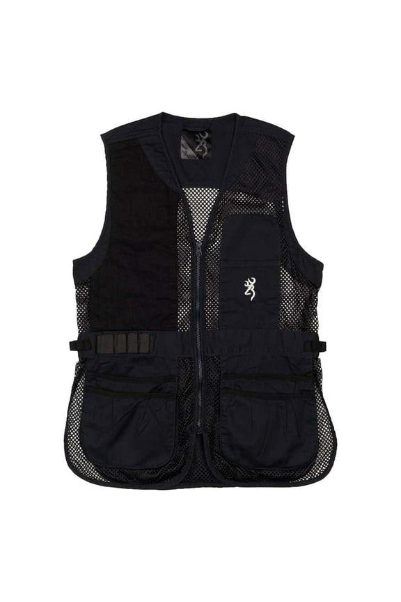 Browning Women's Trapper Creek Shooting Vest Right Hand Cotton/Polyester Navy/Black XL