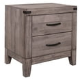 thumbnail image 1 of Brownish Gray Nightstand With 2 Drawers - Wear , For Bedroom Decoration Brown Drawers, Engineered Wood & Scratch Laminate, 1 of 3