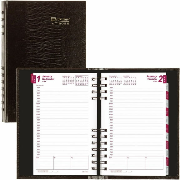 Brownline 2011 CoilPro Daily Planner, Black, 8 x 5 Inches (CB634C.BLK)