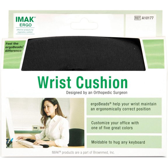 Brownmed - Ergo Wrist Cushion for Keyboard - Wrist Rest for Computer Keyboard - Comfortable Keyboard Wrist Pad - Ergonomic Wrist Support for Working, Gaming & More at Desk