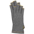thumbnail image 1 of Brownmed IMAK Arthritis Pain Relief Compression Gloves - Medium - Gray/Gold, 1 of 2