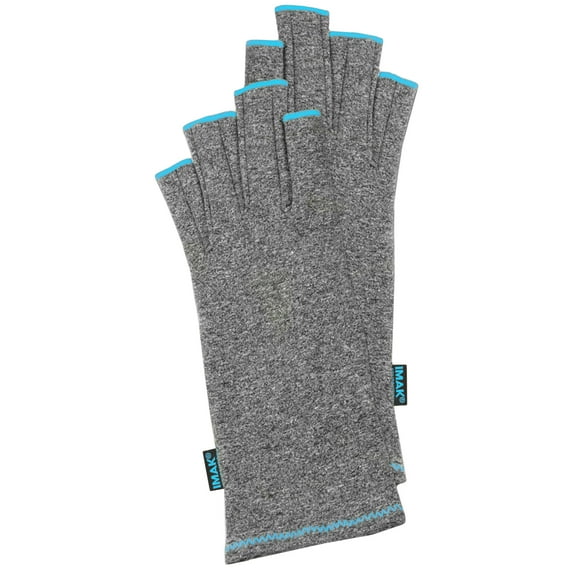 Brownmed IMAK Arthritis Pain Relief Compression Gloves - Medium - Gray/Sapphire