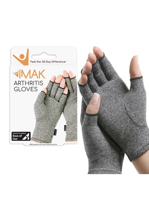 IMAK Compression Gray Cotton / Lycra® Arthritis Glove A20174, 1 Ct