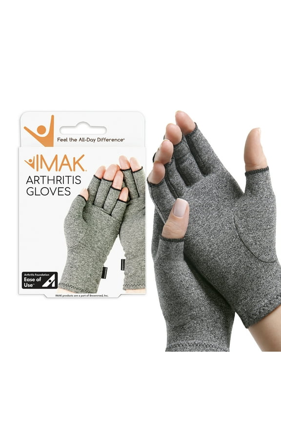 IMAK Compression Gray Cotton / Lycra® Arthritis Glove A20174, 1 Ct