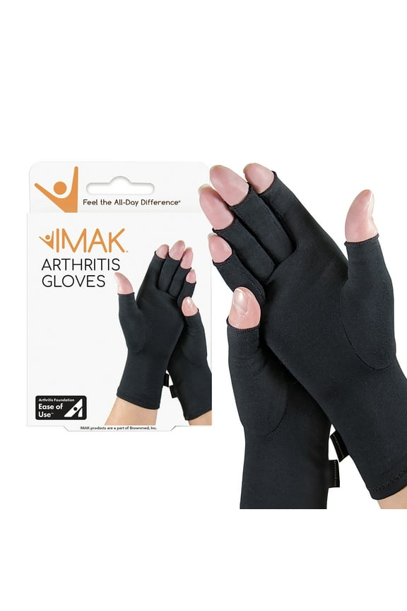 IMAK Compression Arthritis Gloves - Medium - Black