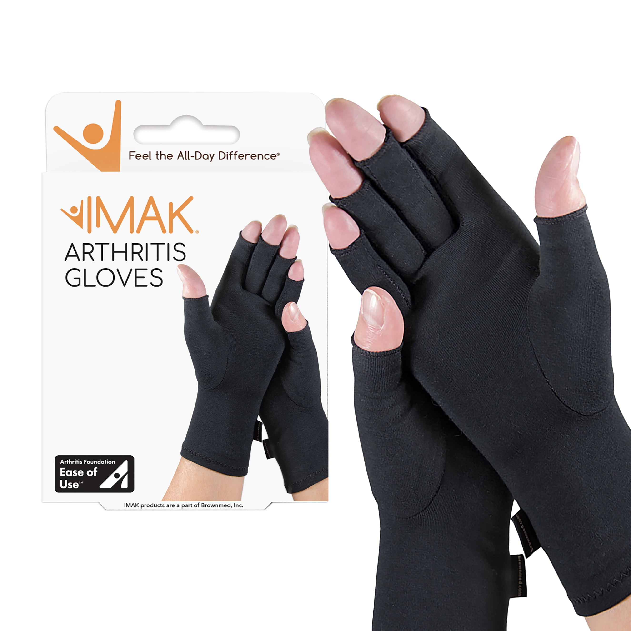 Brownmed IMAK Compression Arthritis Gloves Small Black