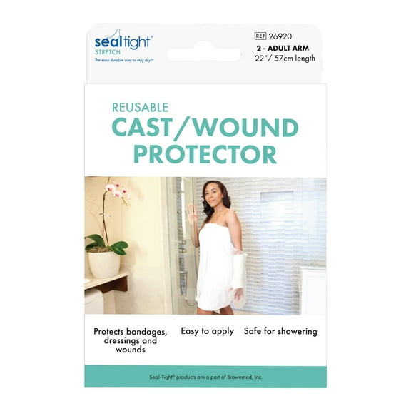 Brownmed IMAK - Seal-Tight Stretch Reusable Arm Cast and Bandage Protector (Pack of 2)